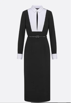 otentic robe noire et blanche collection place Vendôme